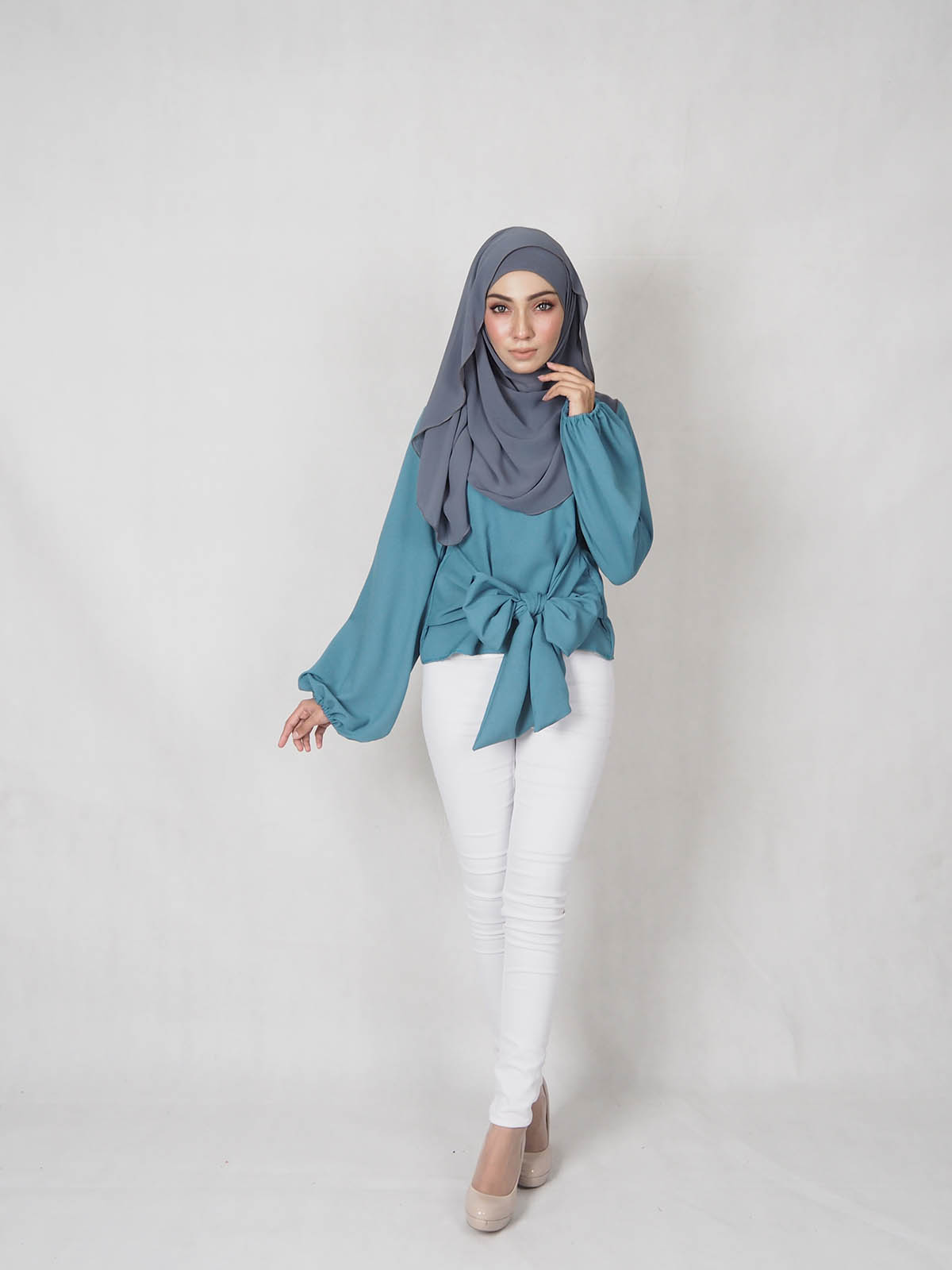 SW4847 Stylish Blouse (Plus Size) Dark Green