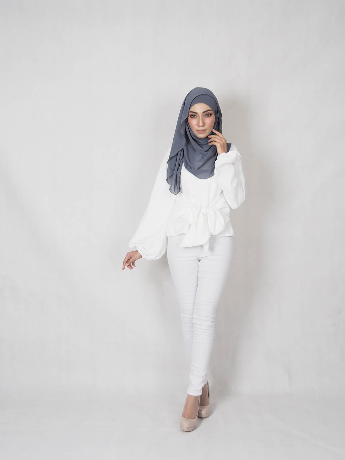 SW4847 Stylish Blouse (Plus Size) White