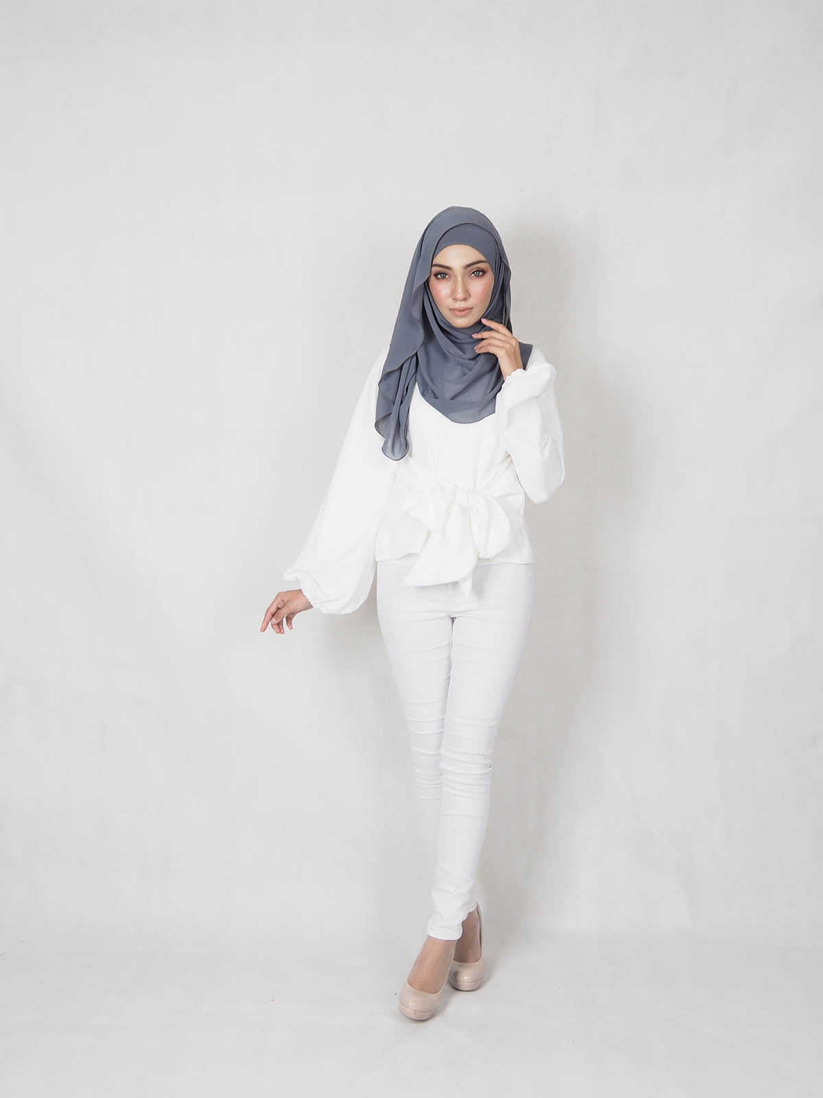 SW4847 Stylish Blouse (Plus Size) White