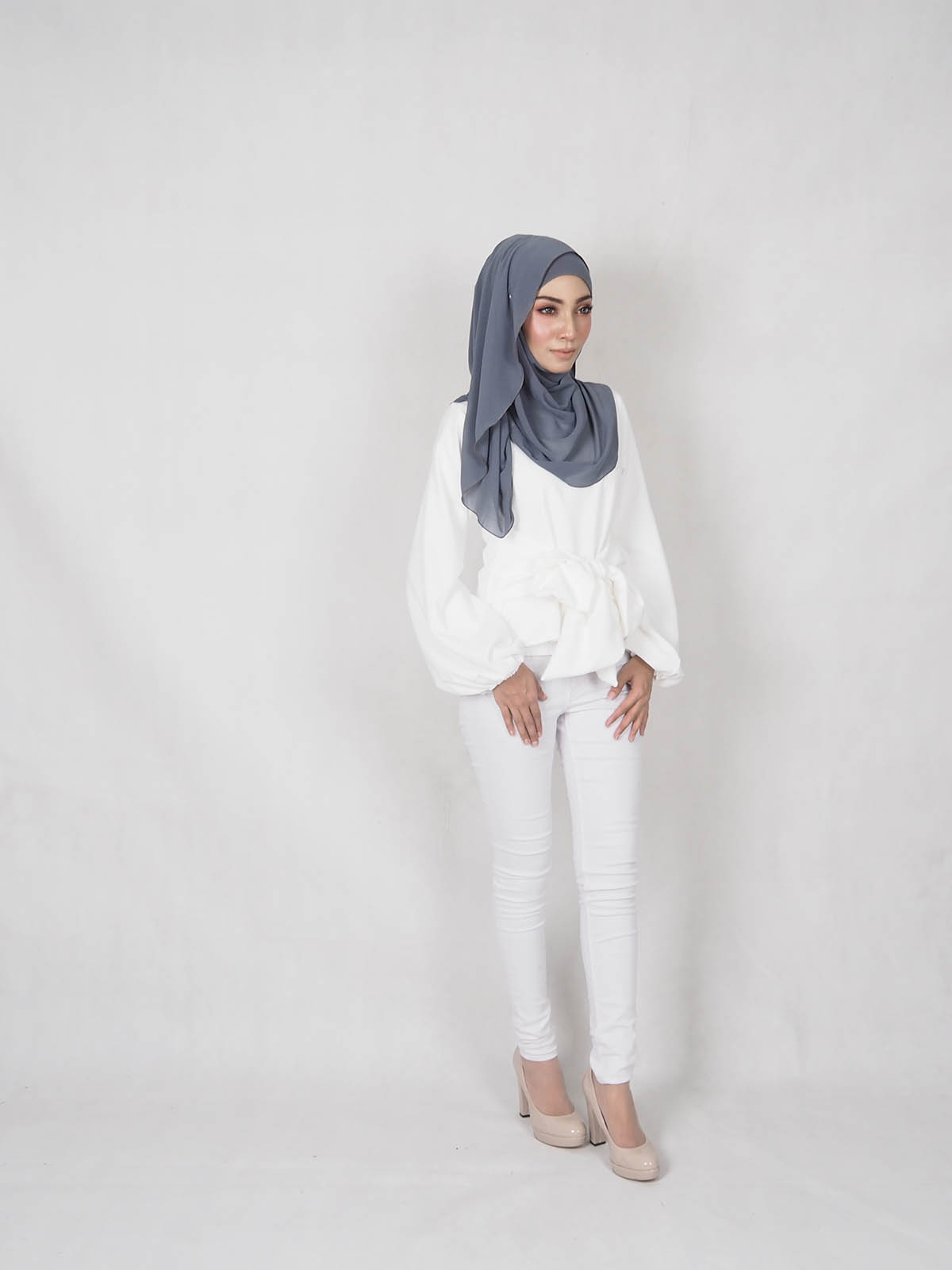 SW4847 Stylish Blouse (Plus Size) White