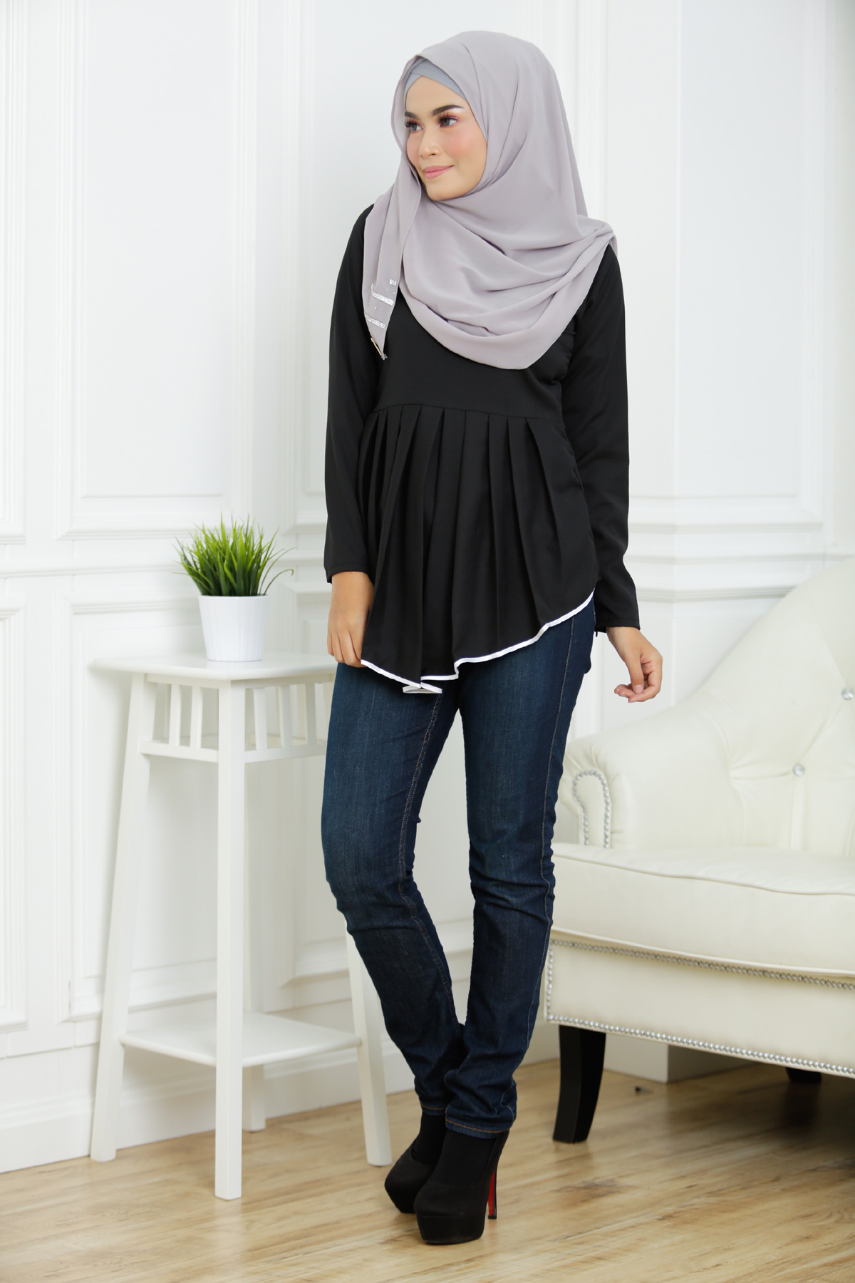 SW4848 Stylish Blouse Black