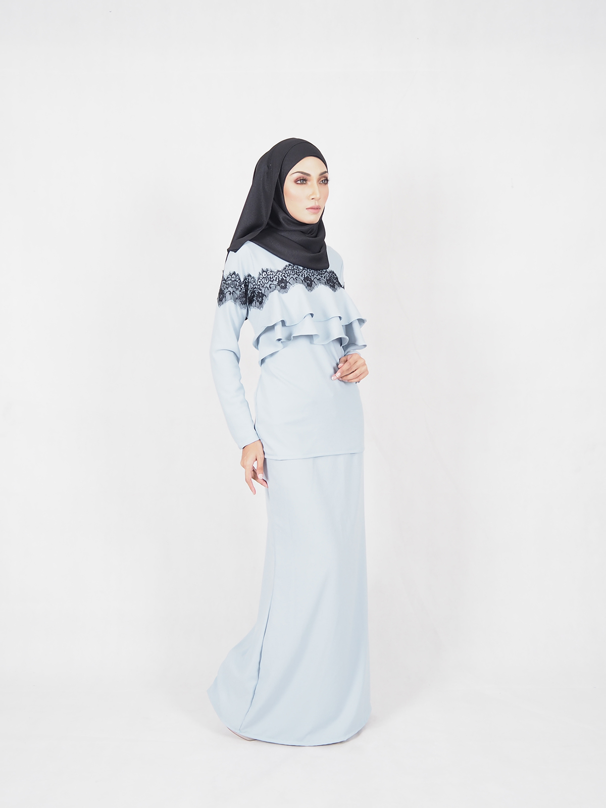 SW4850 Baju Kurung (Plus Size) Light Blue