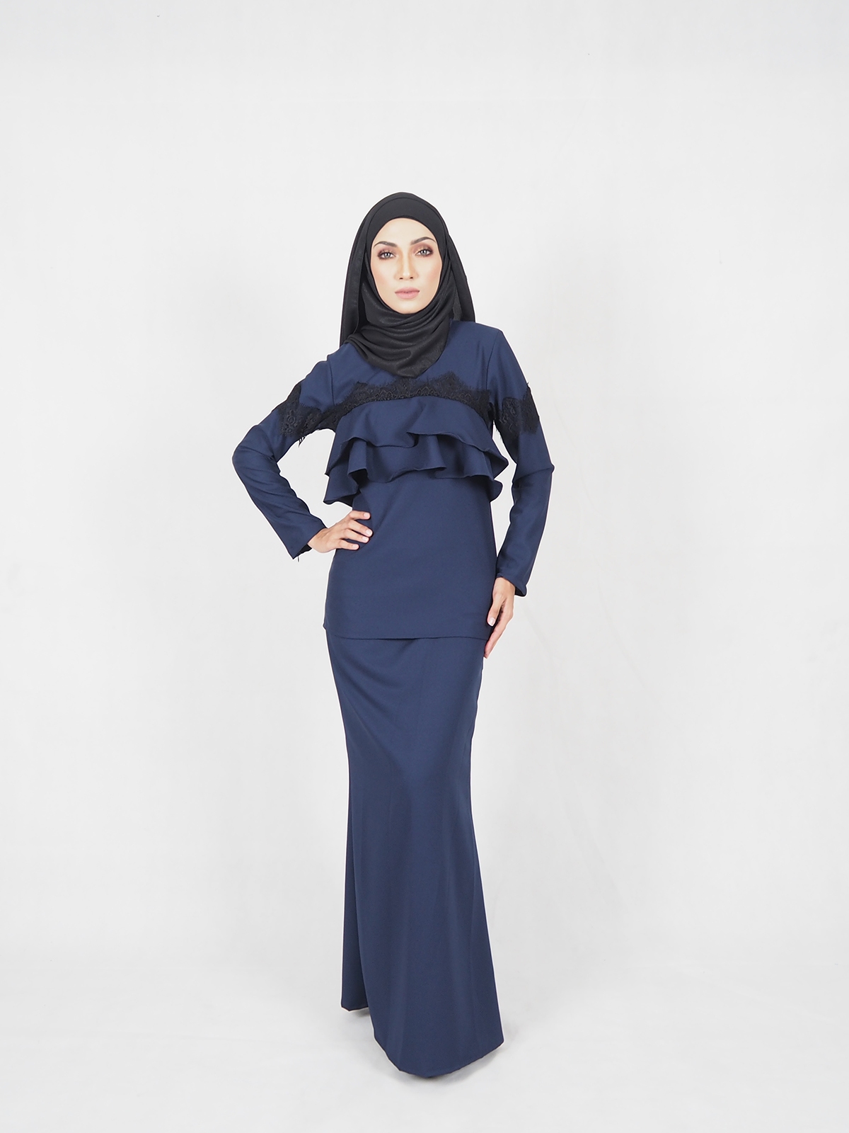 SW4850 Baju Kurung (Plus Size) Navy