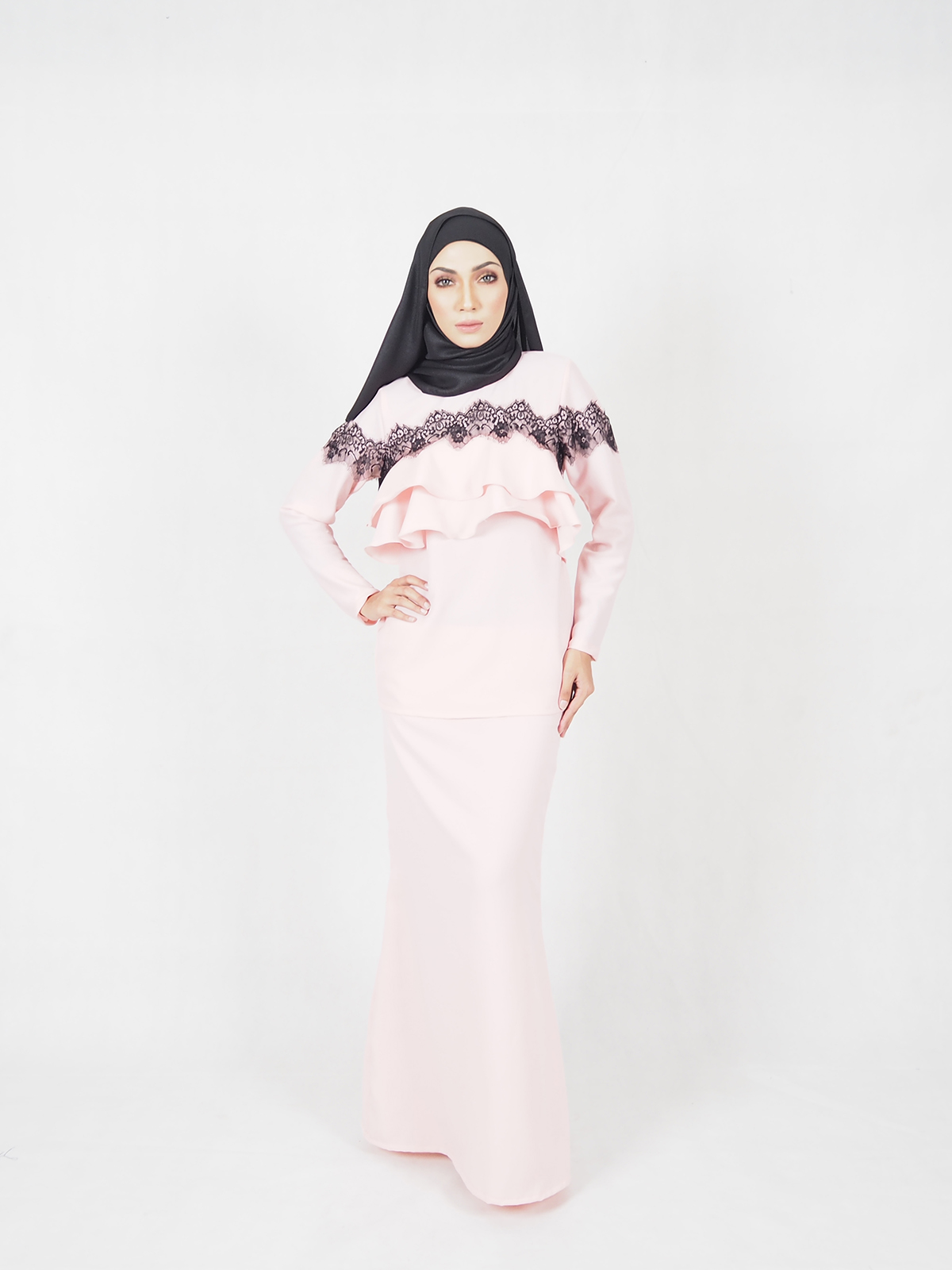 SW4850 Baju Kurung (Plus Size) Peach