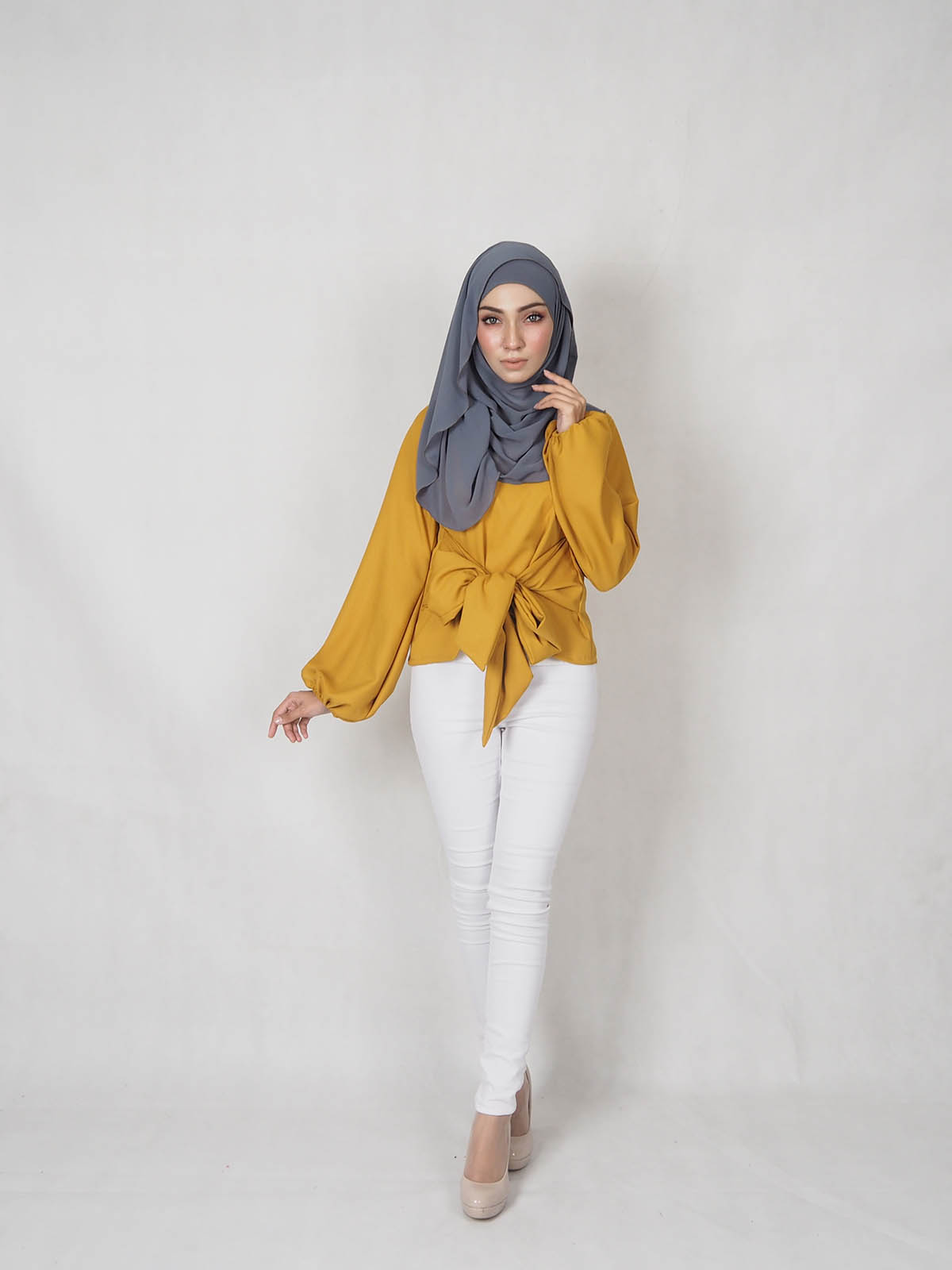 SW4851 Fashion Blouse (Plus Size) Mustard