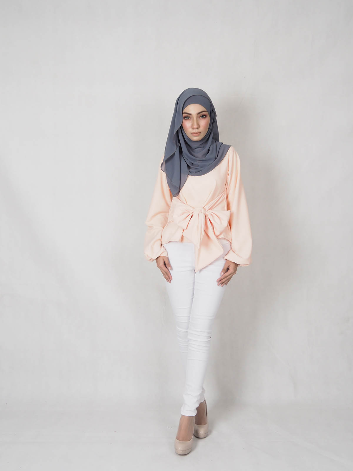 SW4851 Fashion Blouse (Plus Size) Peach