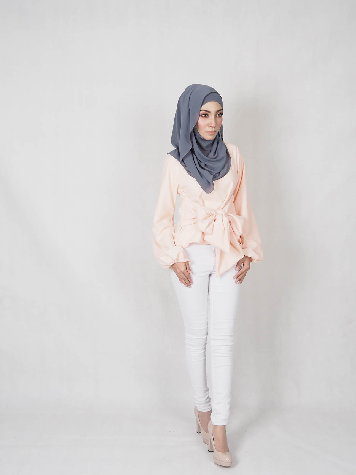 SW4851 Fashion Blouse (Plus Size) Peach