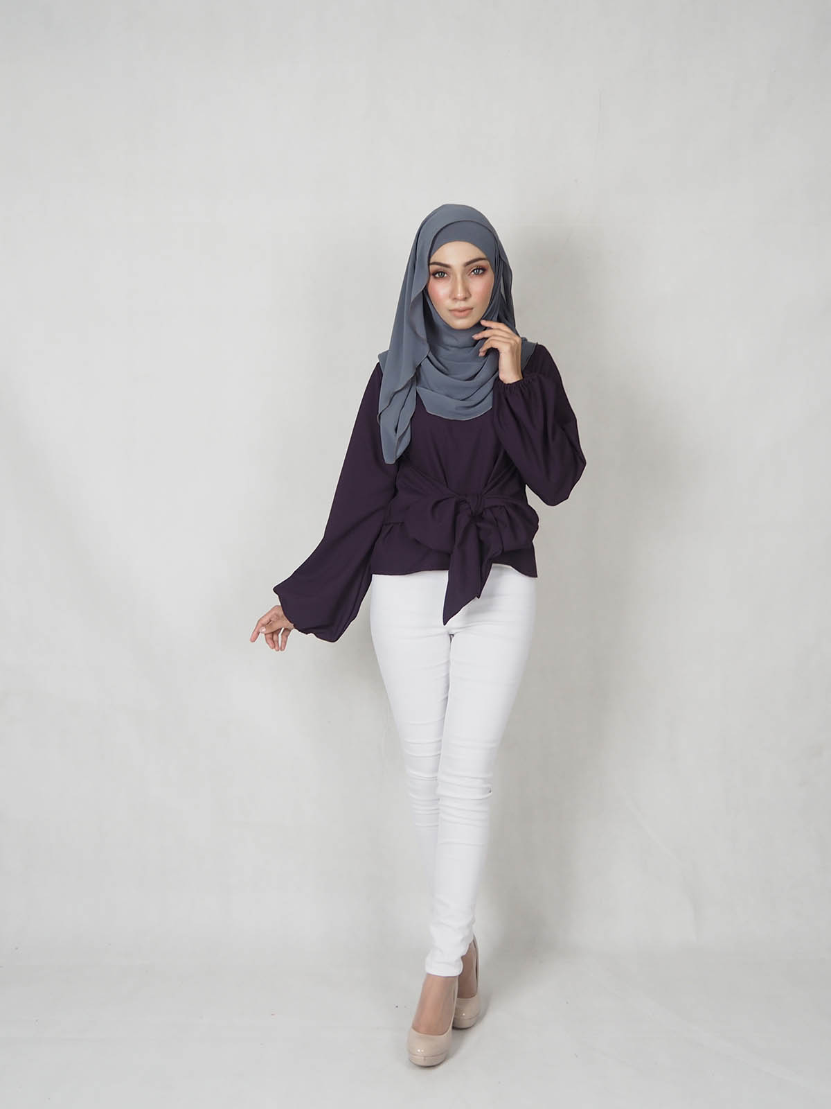 SW4851 Fashion Blouse (Plus Size) Purple