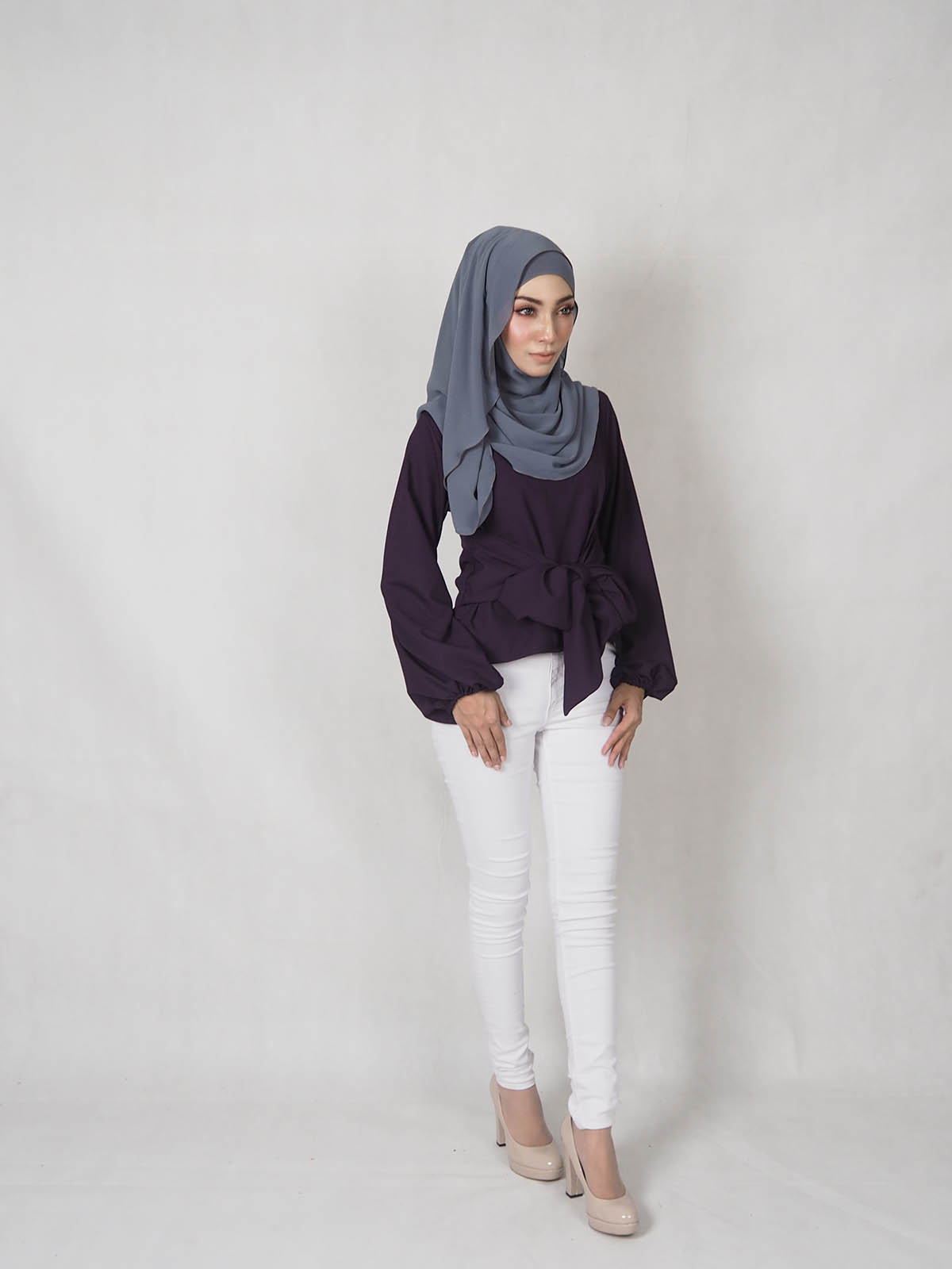 SW4851 Fashion Blouse (Plus Size) Purple