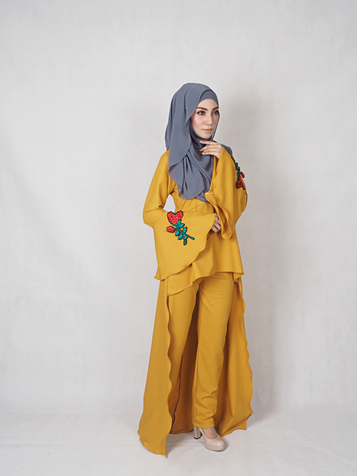SW4853 Blouse & Pant (Plus Size) Mustard