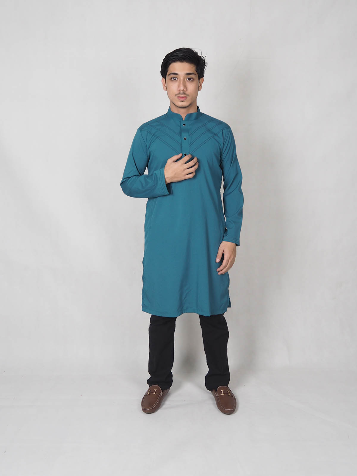 SW4856 Stylish Men Kurta Green