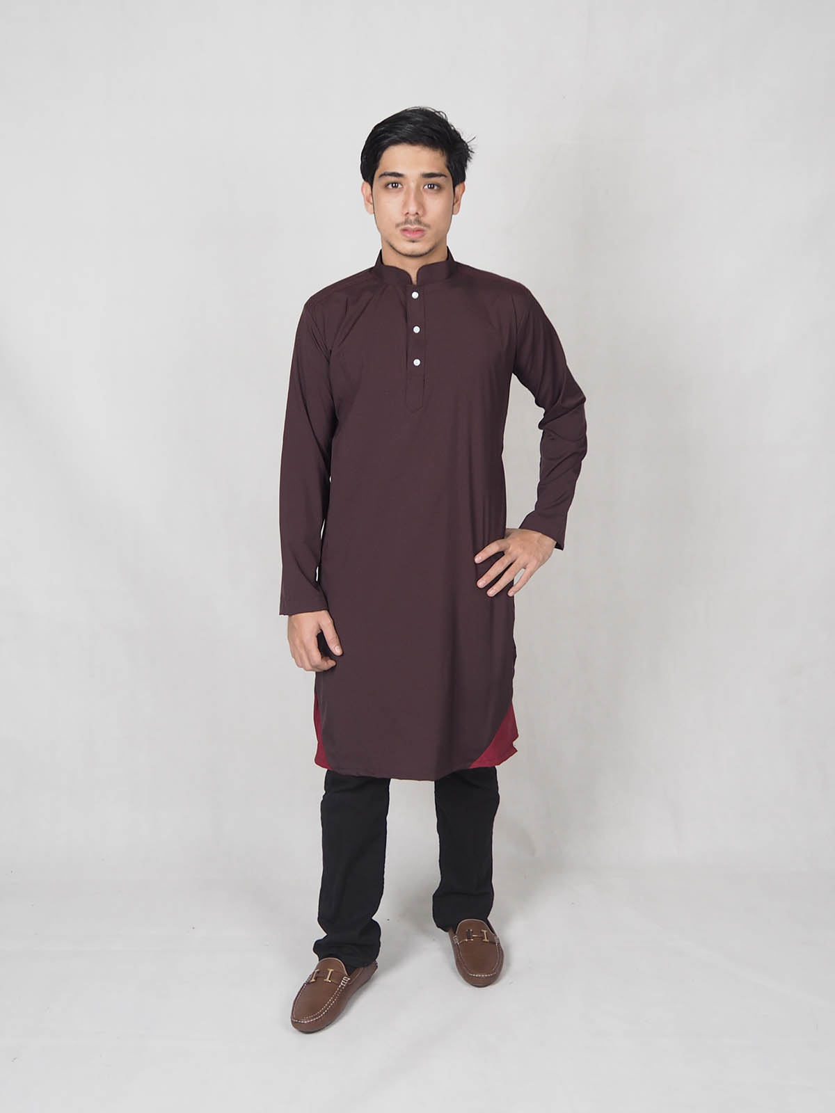 SW4859 Trendy Men Top (Plus Size) Brown
