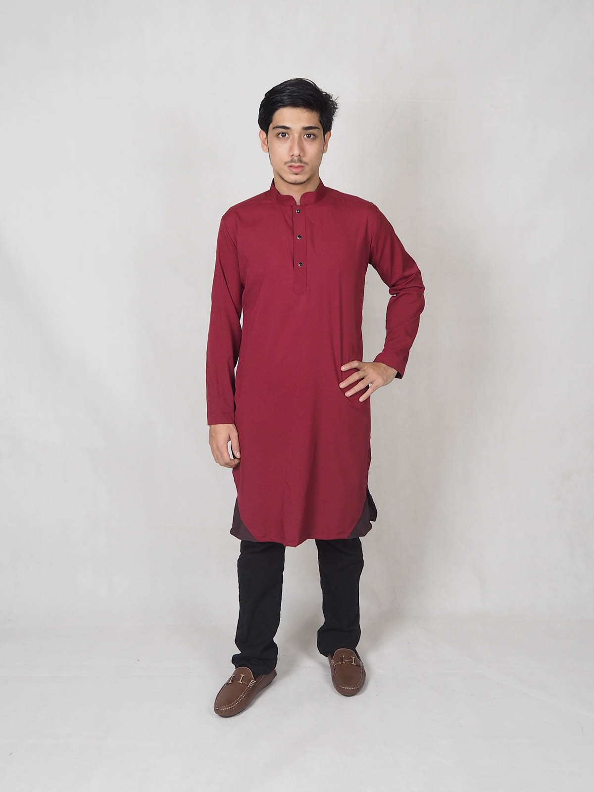 SW4860 Fashion Men Top (Plus Size) Maroon