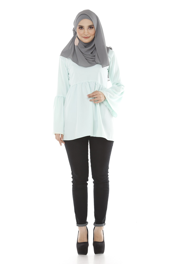 SW4864 Fashion Blouse (Plus Size) Light Green
