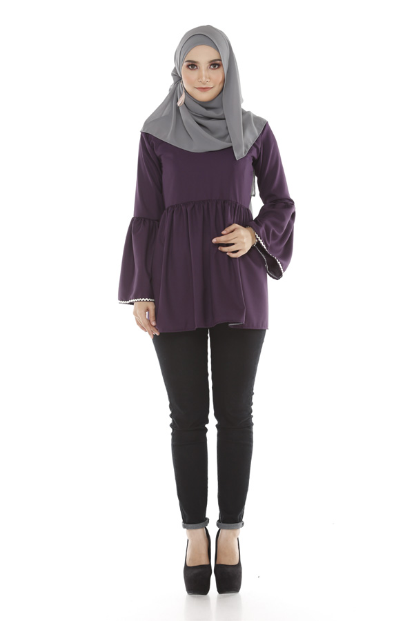 SW4864 Fashion Blouse (Plus Size) Purple