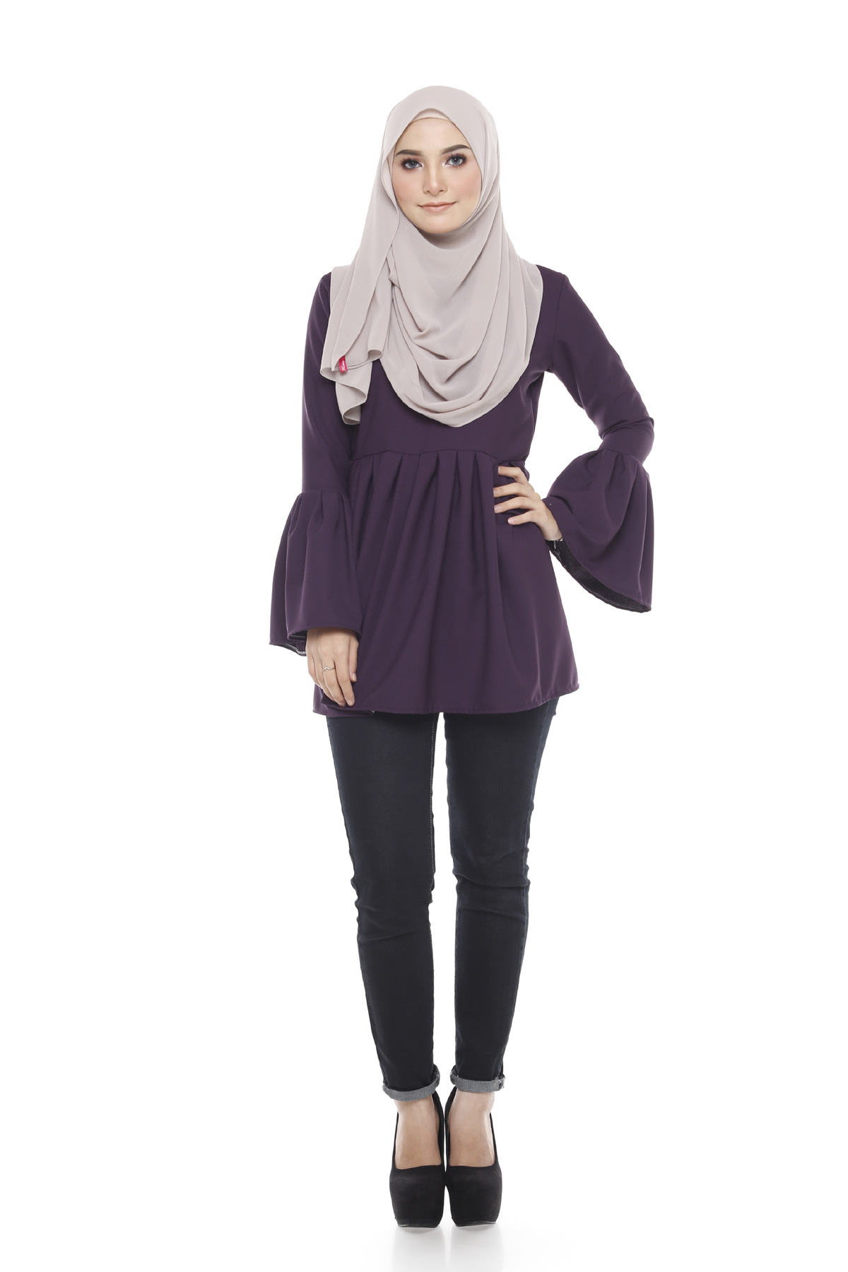 SW4866 Pretty Blouse (Plus Size) Purple