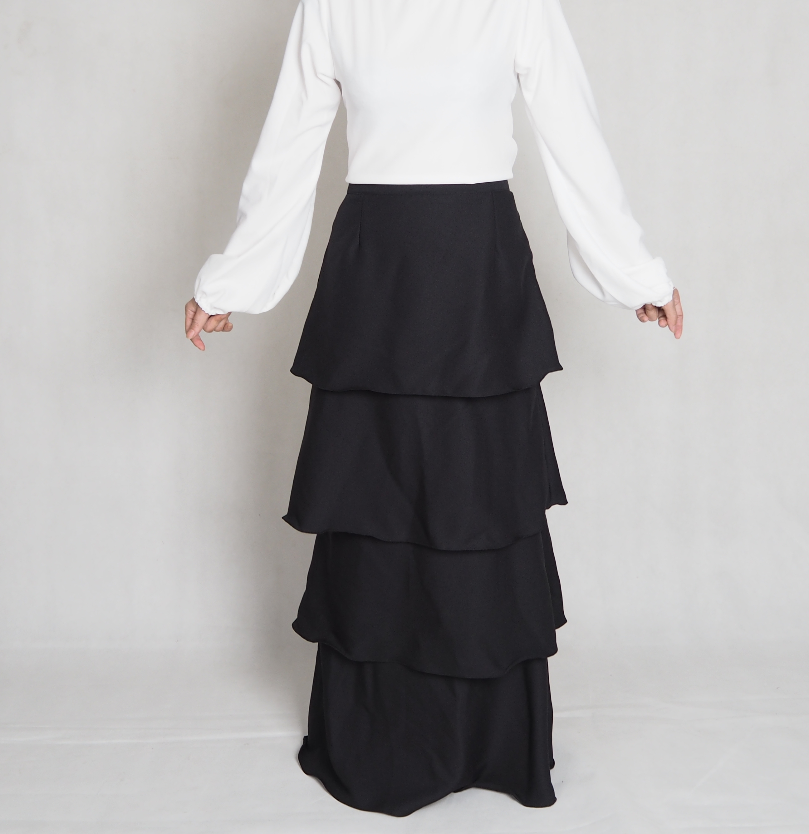 SW4869 Stylish Skirt (Plus Size) Black