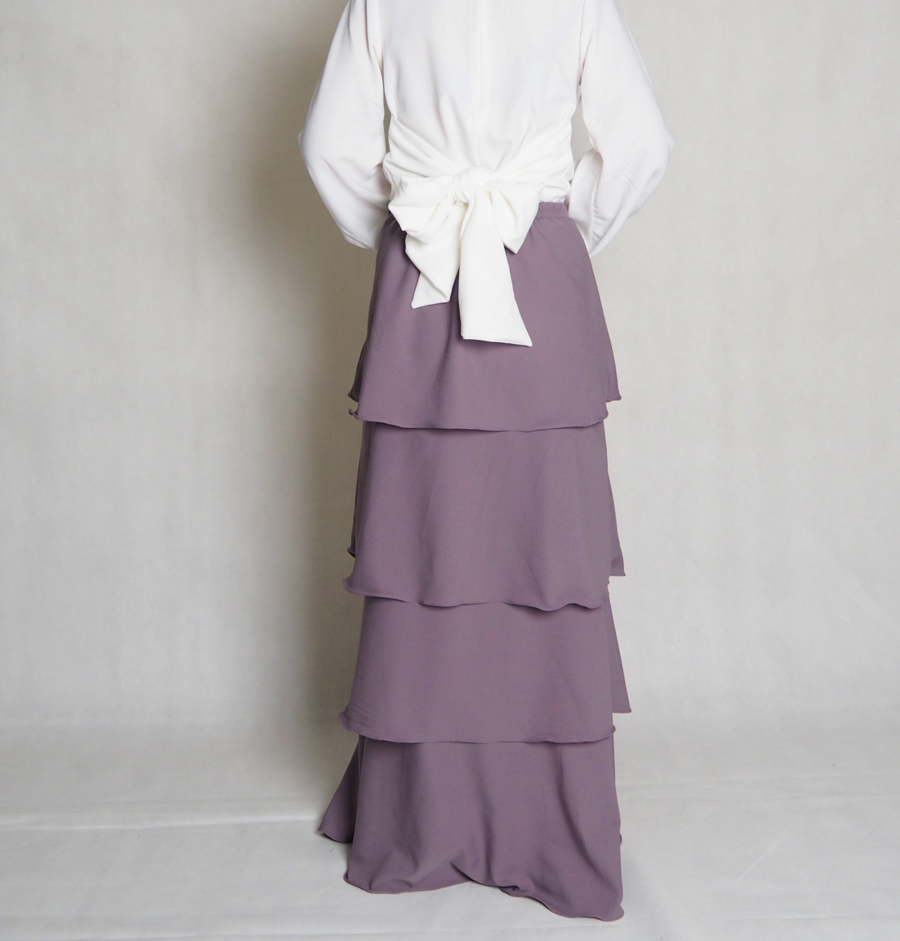 SW4869 Stylish Skirt (Plus Size) Grey