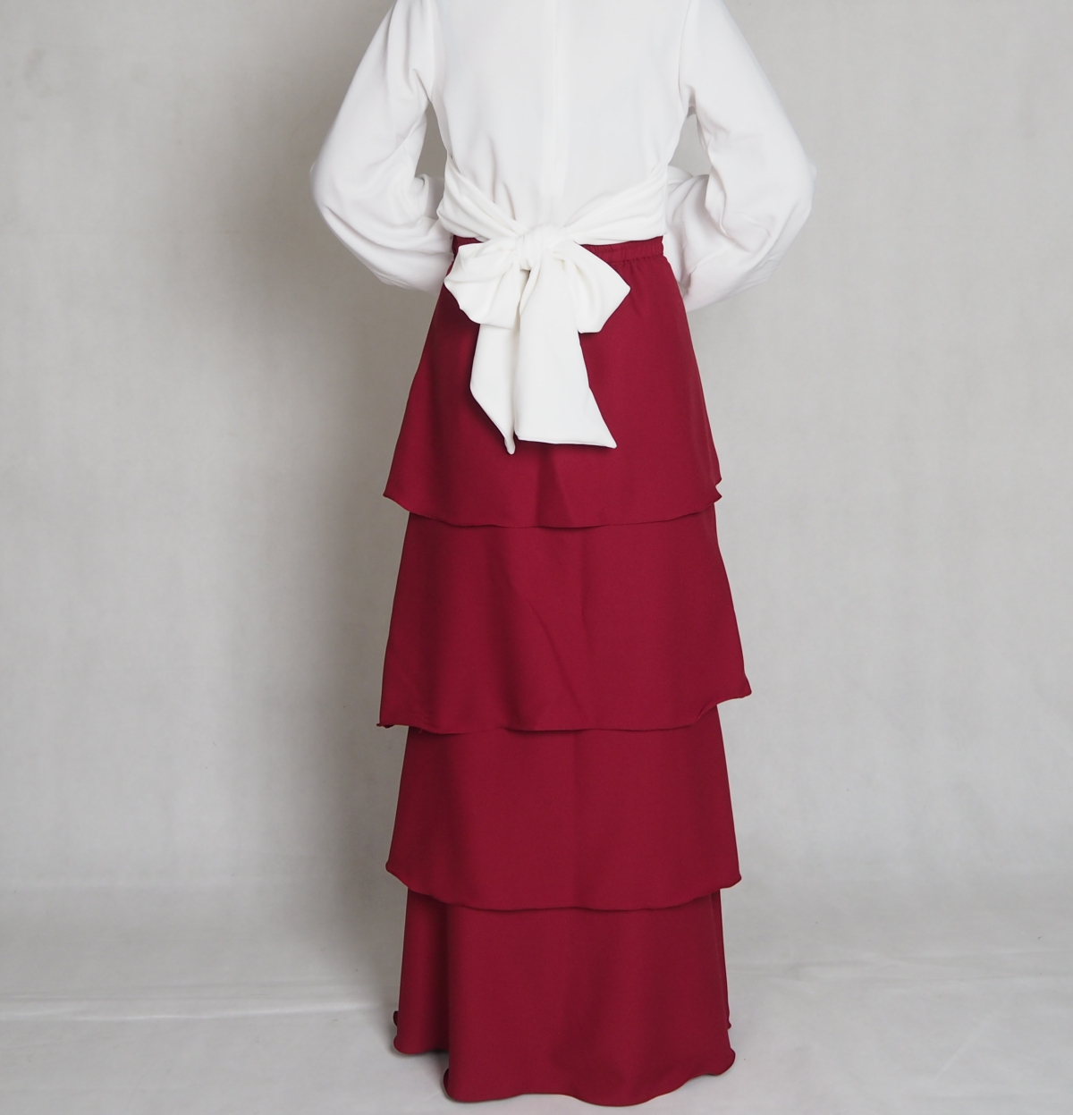 SW4869 Stylish Skirt (Plus Size) Maroon