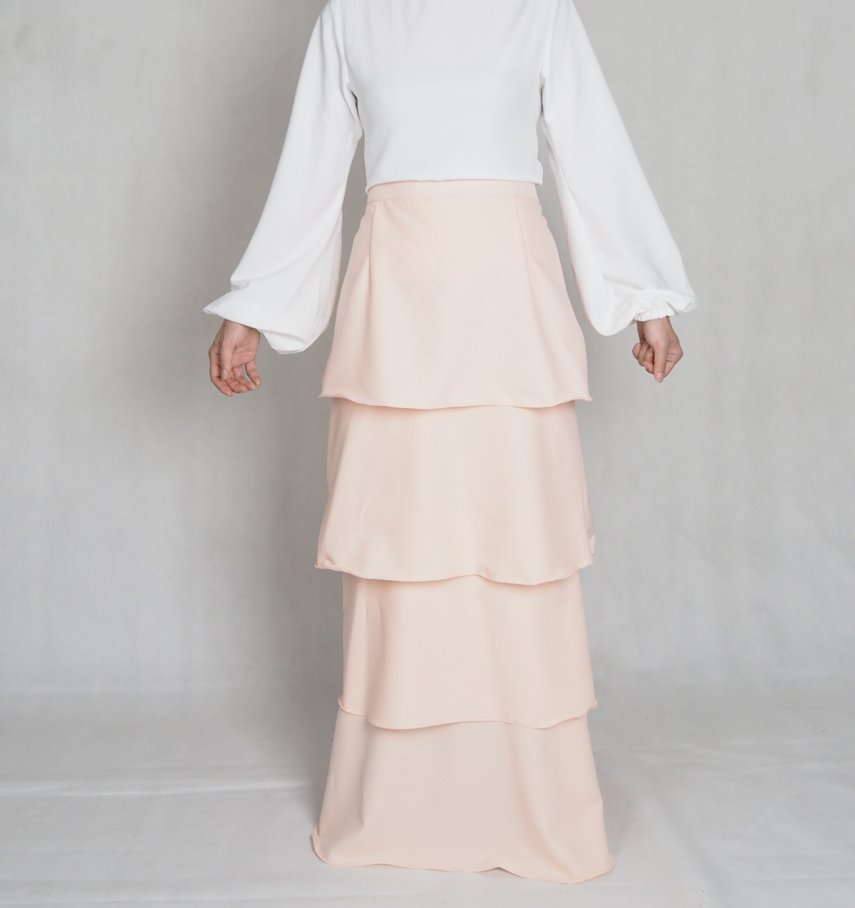 SW4869 Stylish Skirt (Plus Size) Peach
