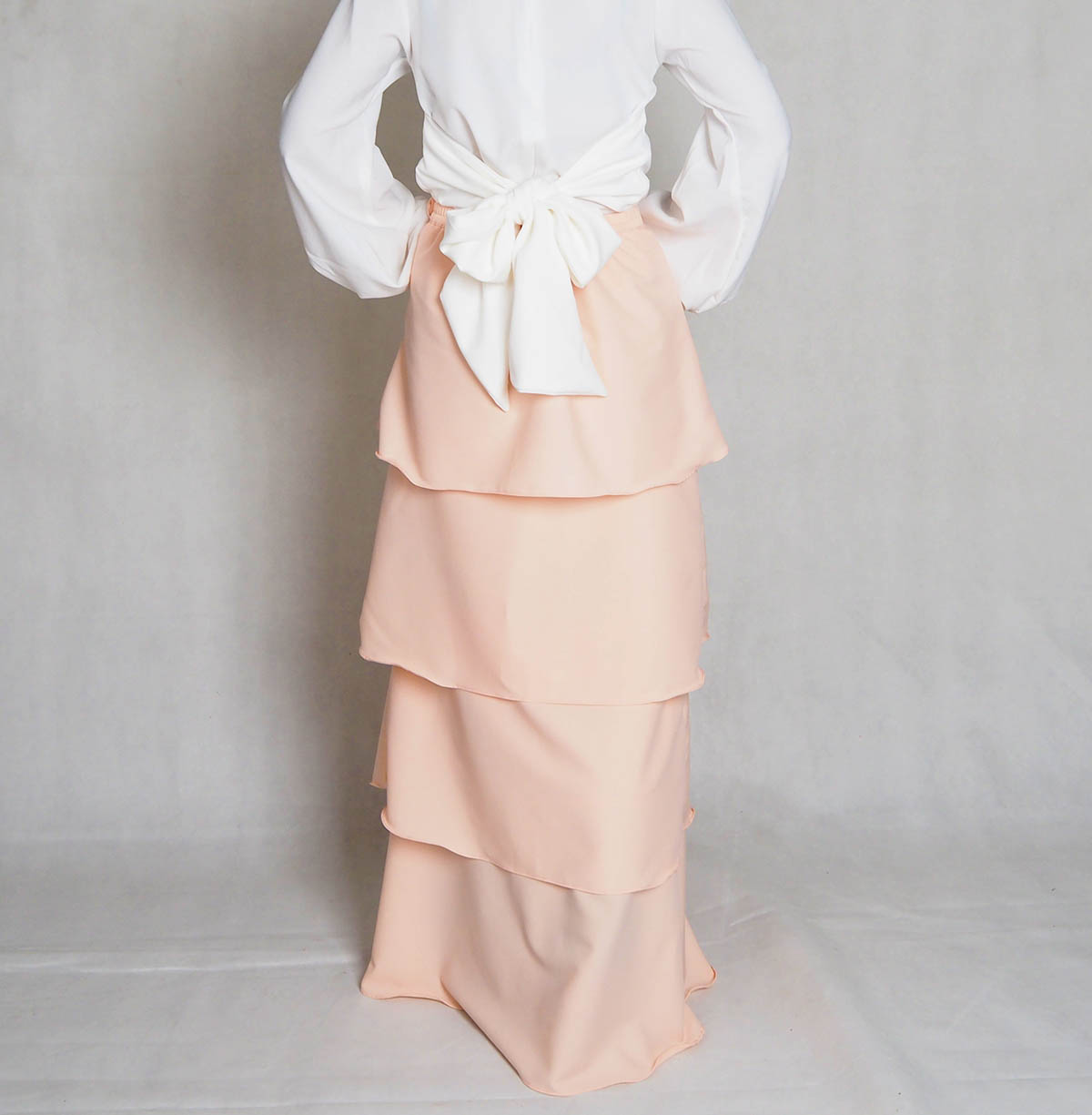 SW4869 Stylish Skirt (Plus Size) Peach
