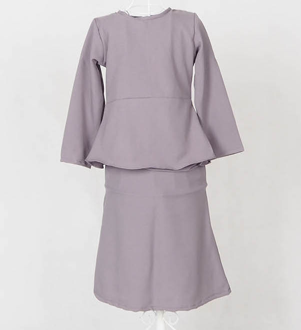 SW4871 Baju Kurung Kids Grey