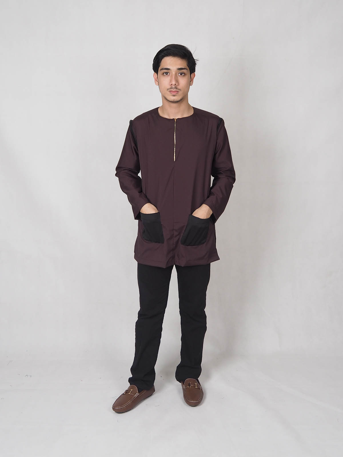 SW4877 Fashion Men Kurta Brown
