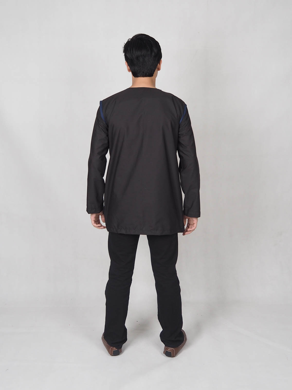 SW4878 Trendy Men Kurta Black & Navy