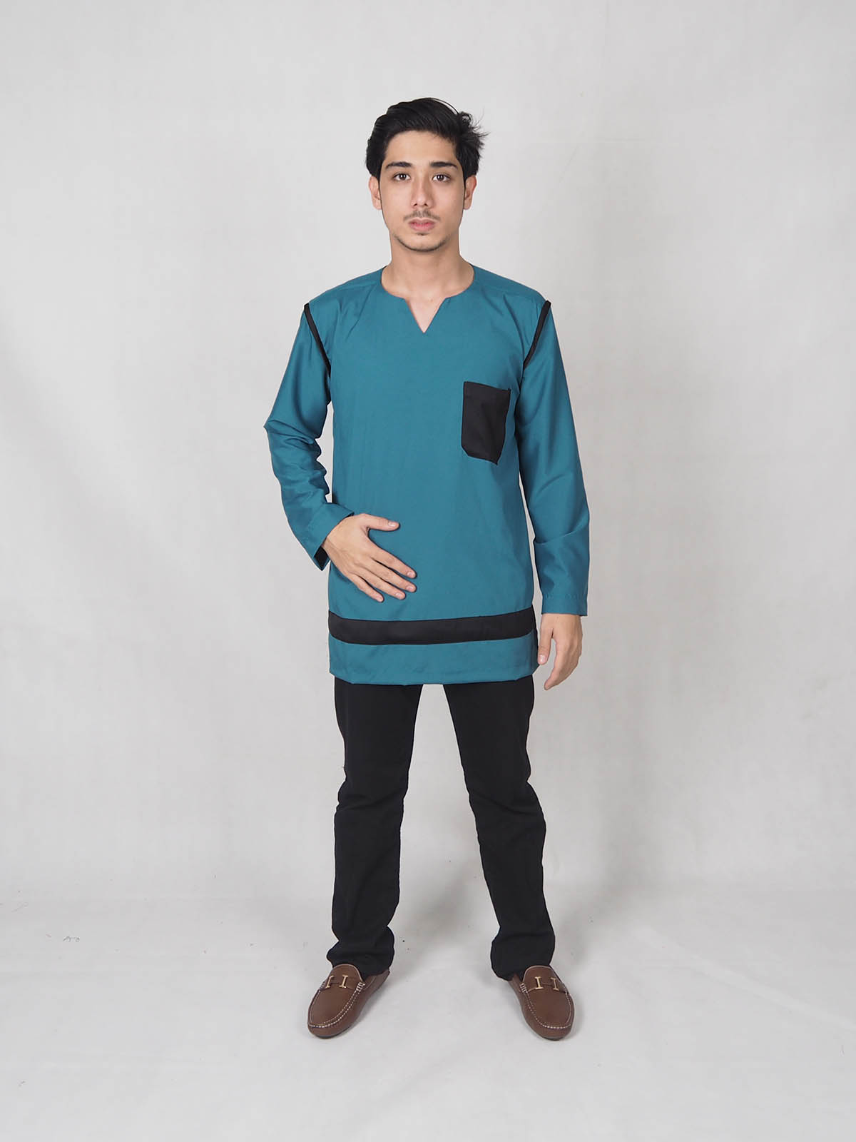 SW4878 Trendy Men Kurta Green