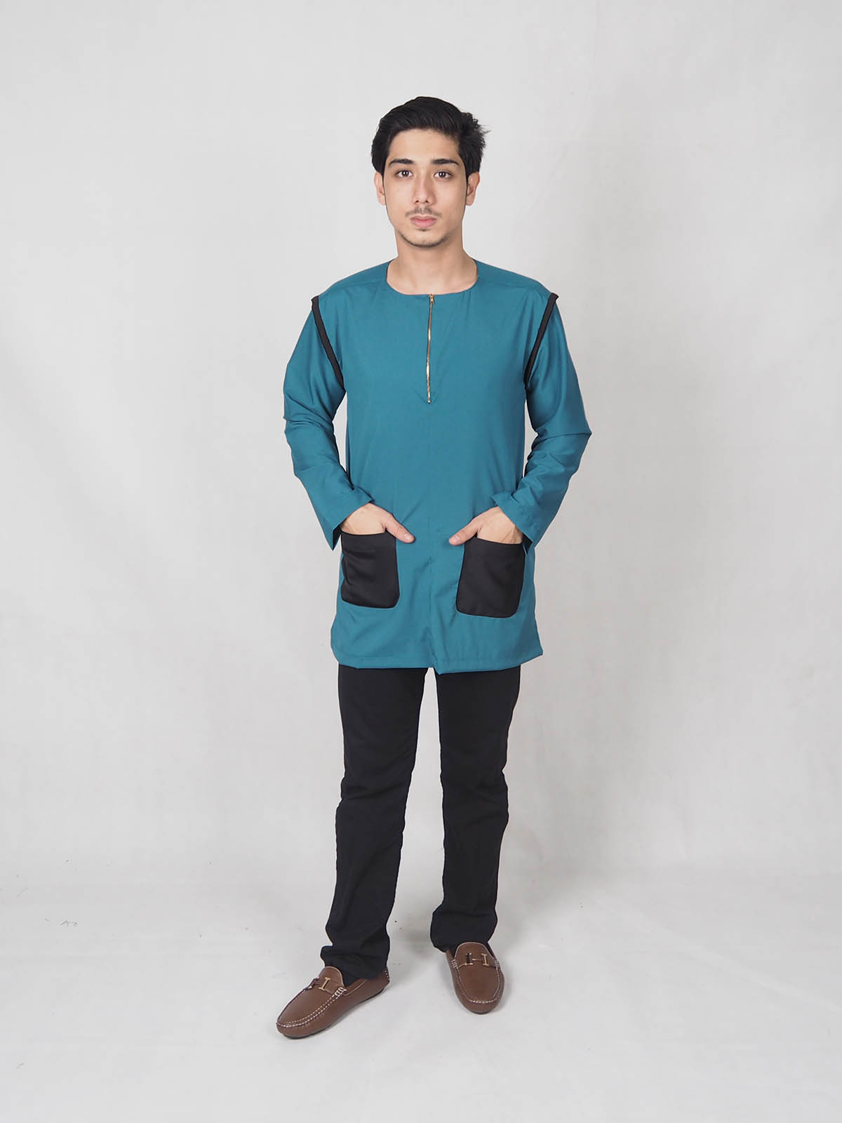 SW4881 Men Kurta (Plus Size) Green