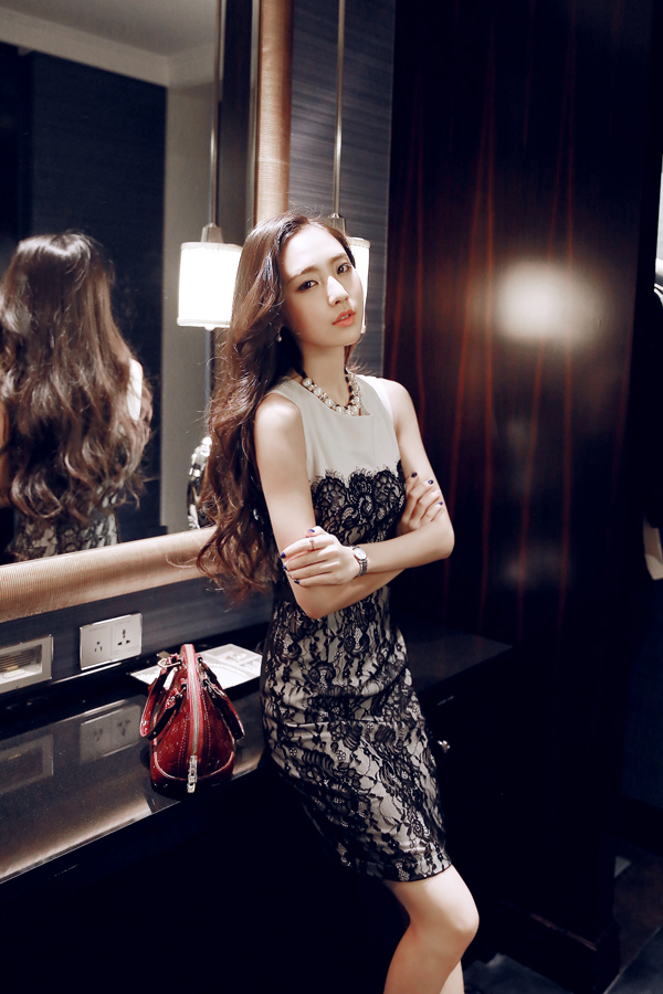 BM70349 Fashion Sleeveless Dress White