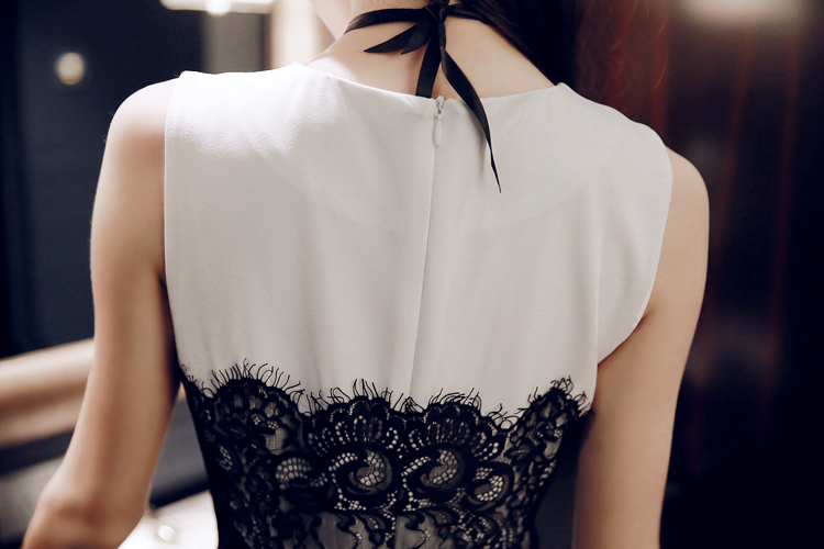 BM70349 Fashion Sleeveless Dress White