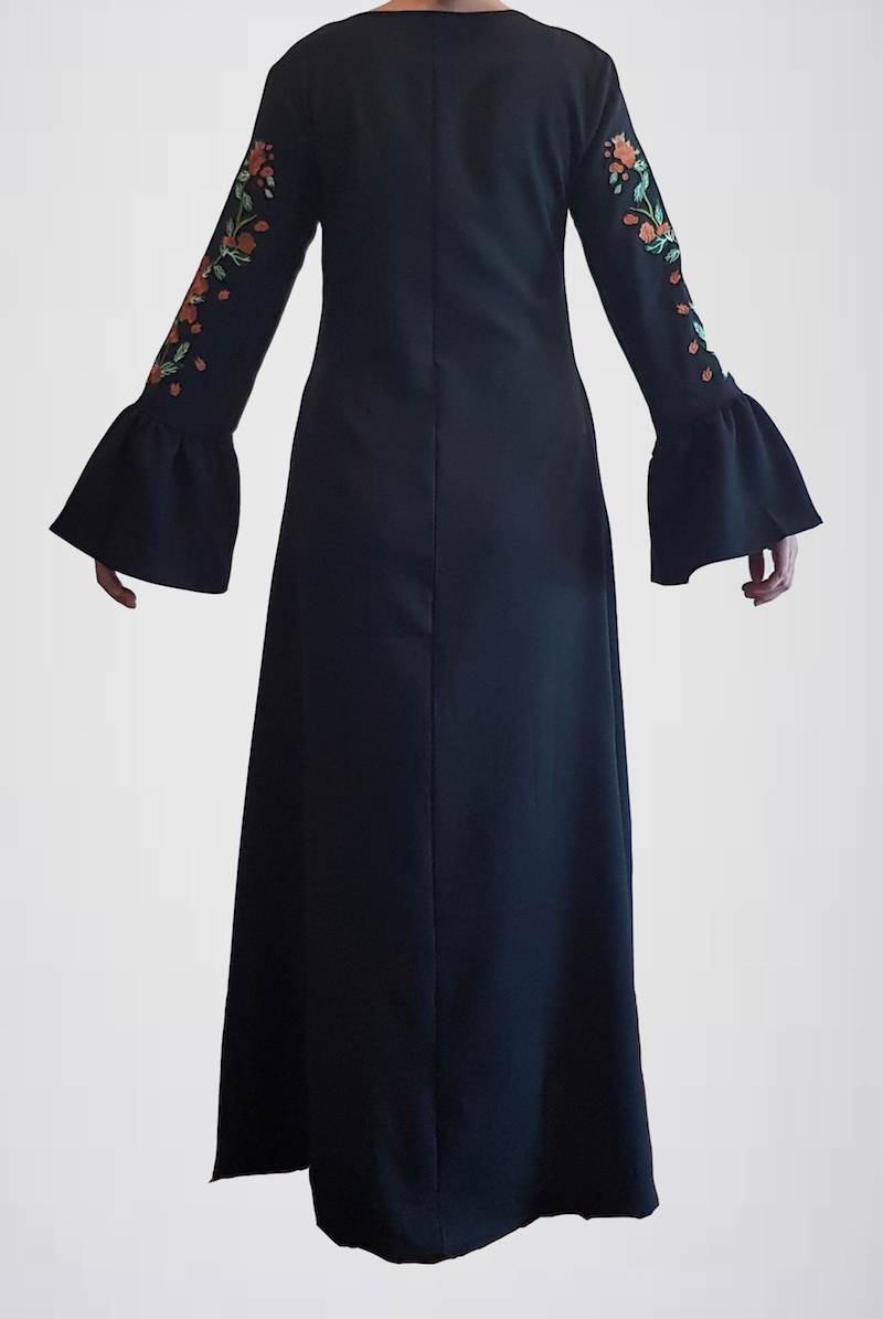 BM70351 Elegant Embroidered Jubah Black