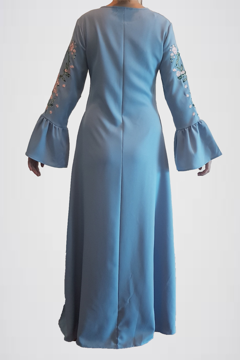 BM70351 Elegant Embroidered Jubah Blue