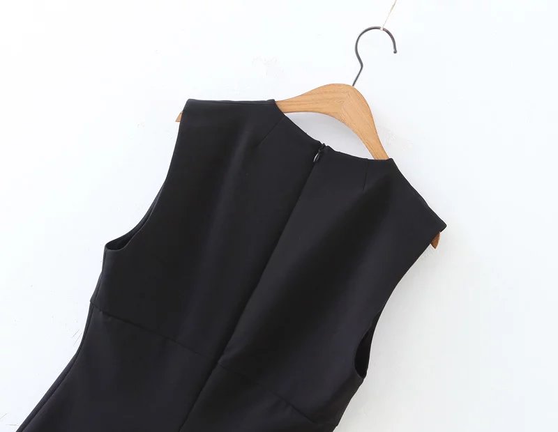 BM70354 Lovely Sleeveless Dress Black