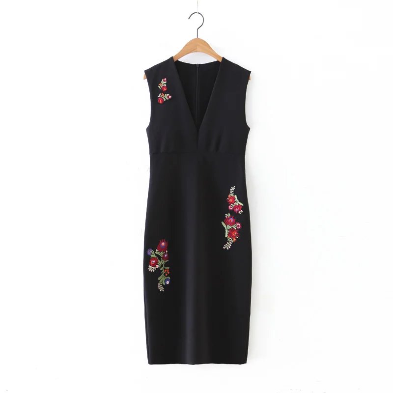 BM70354 Lovely Sleeveless Dress Black