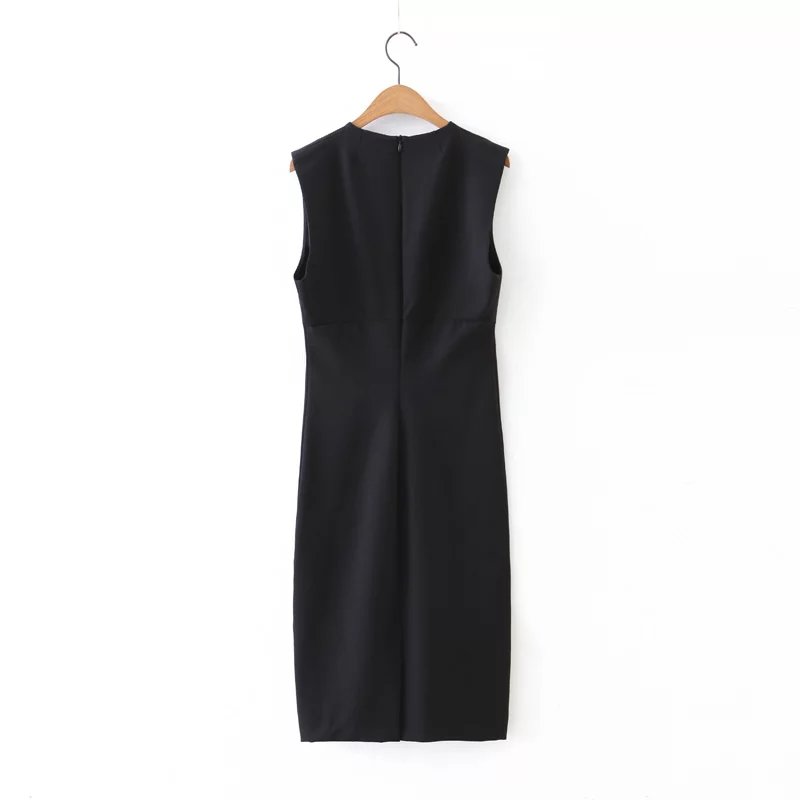 BM70354 Lovely Sleeveless Dress Black