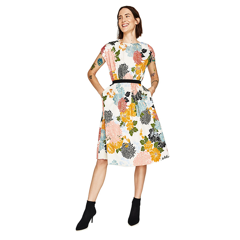 BM70357 Pretty Floral Dress As Picture