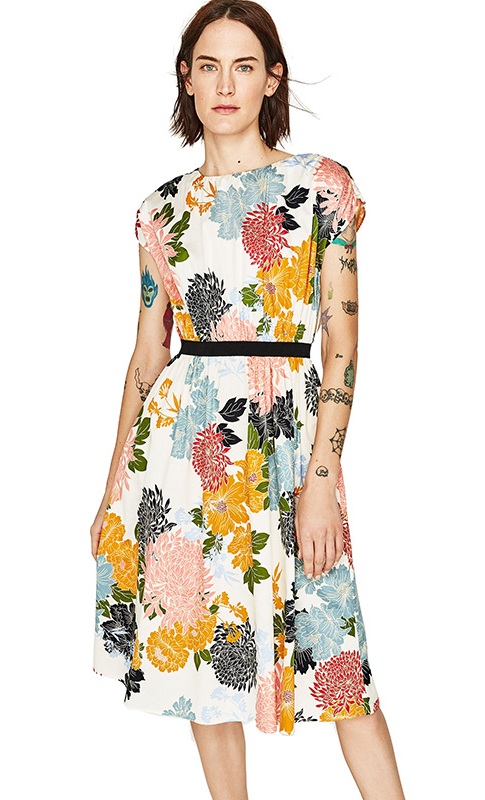 BM70357 Pretty Floral Dress As Picture