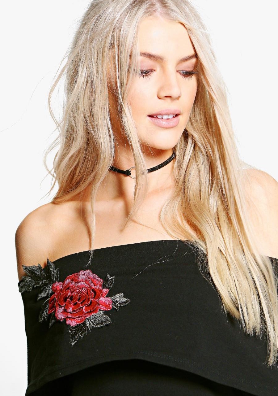 BM70359 Fashion Off-Shoulder Dress Black