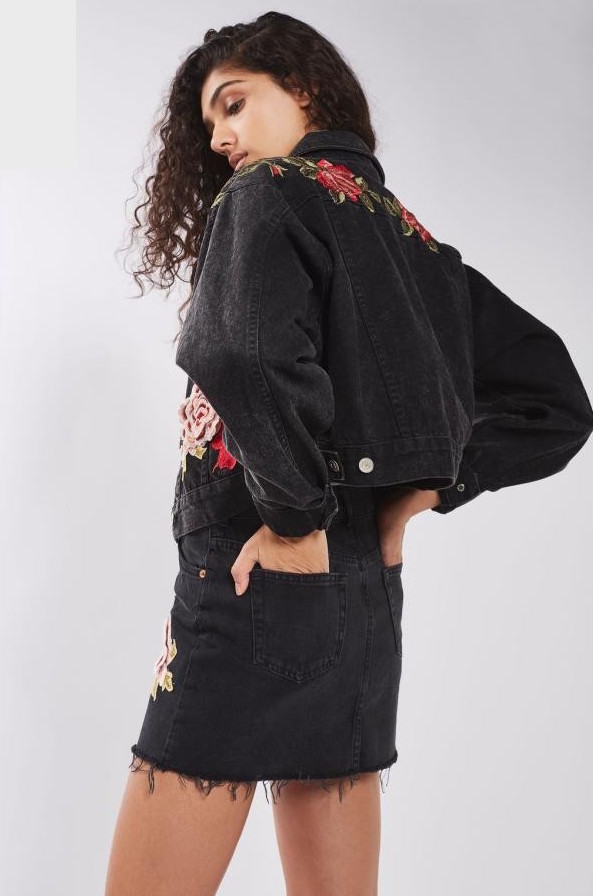 BM70362 Stylish Denim Jacket Black