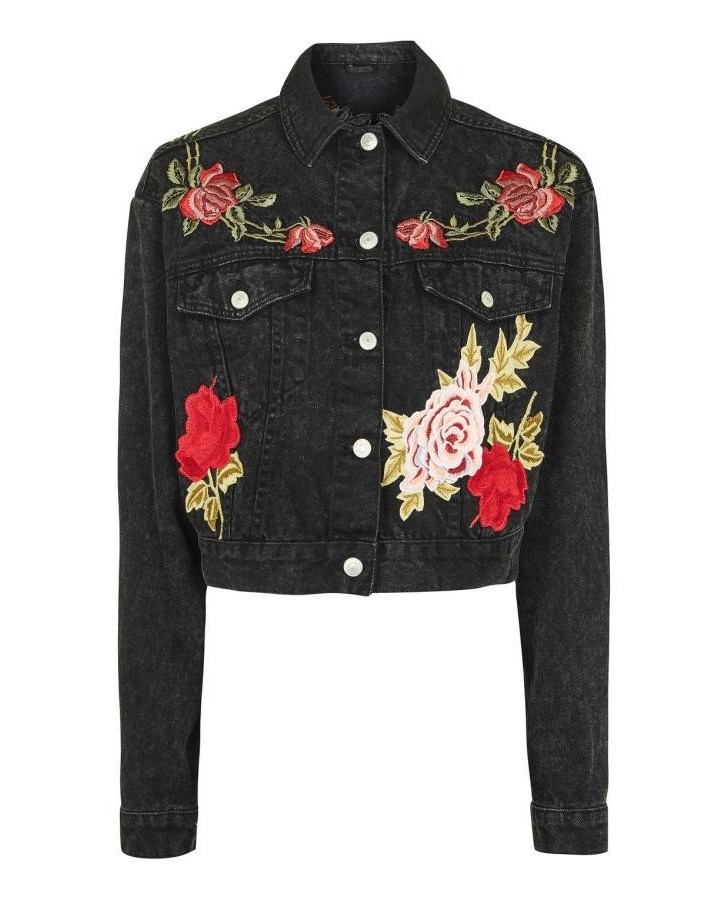 BM70362 Stylish Denim Jacket Black