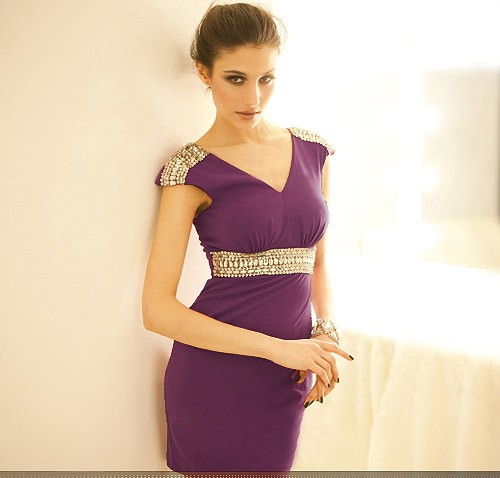 BM70364 Elegant Dress Purple