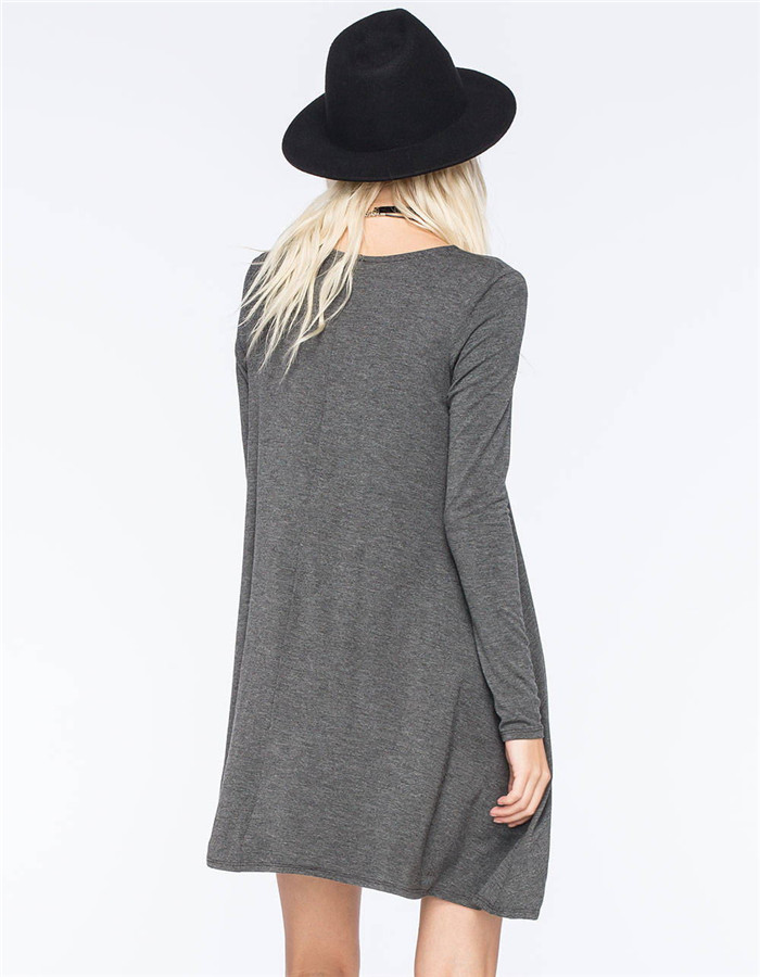 BM70369 Fashion Loose Dress Grey