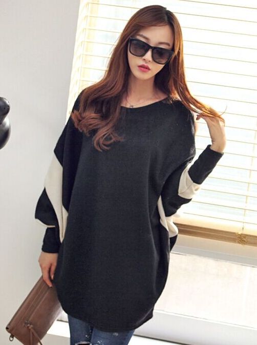 BM70370 Stylish Loose Top Black