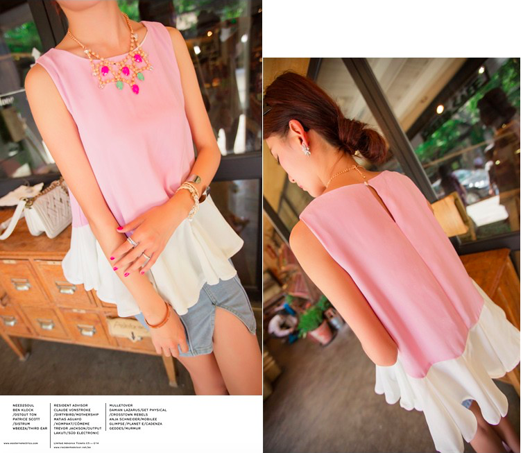 BM70862 Fashion Sleeveless Top Purple