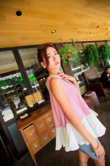 BM70862 Fashion Sleeveless Top Purple