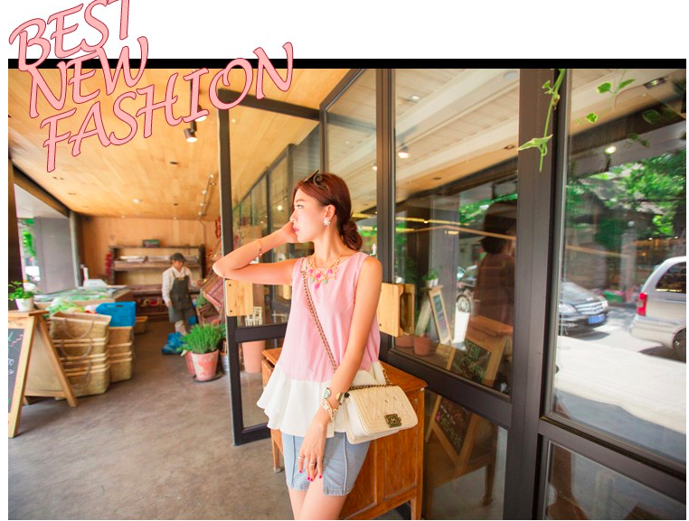 BM70862 Fashion Sleeveless Top Purple