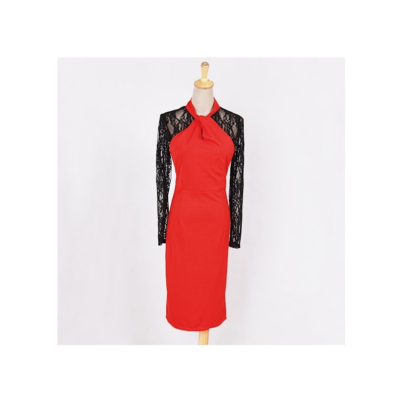 SWK91025 Charming Dress Red
