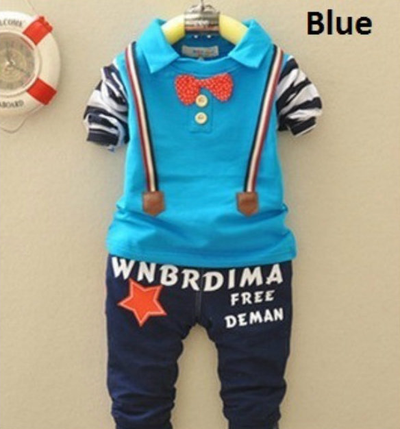 SWK91033 Cute Kids Top and Pant Set Blue